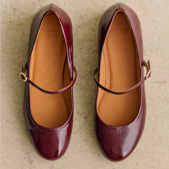 Sezane Shoes - Sezane Méline Low Ballerinas NWT / Patent Purple / Mary Jane / size 7